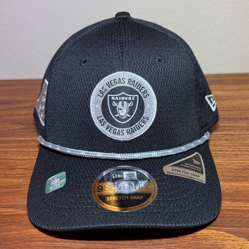 New Era Las Vegas Raiders Sideline Stretch Rope Snapback Hat Cap 9SEVENTY NFL